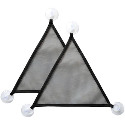 2 Pcs Reptile Hammock Black, Polyester Mesh Resting Spot, Hanging Lizard Lounger Bed with Suction-Cup Mount, 16.5 x 21.7 x 16.5 in / 42 x 55 x 42 cm, for Bearded Dragons and Leopard Geckos