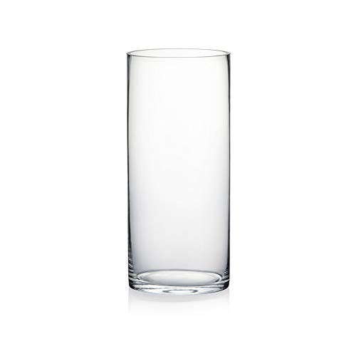 WGV Cylinder Vase, Width 6", Height 14", Clear Glass Container Terrarium Candle Holder for Wedding Centerpiece, Party Event, Home Office Decor, 1 Piece - size: 6"x14"H