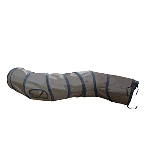 PetLike S Way Cat Tunnel Collapsible Pop-up Pet Tube Hideaway Play Toy with Ball (S-Way, Brown) - color: Brown, size: S-Way