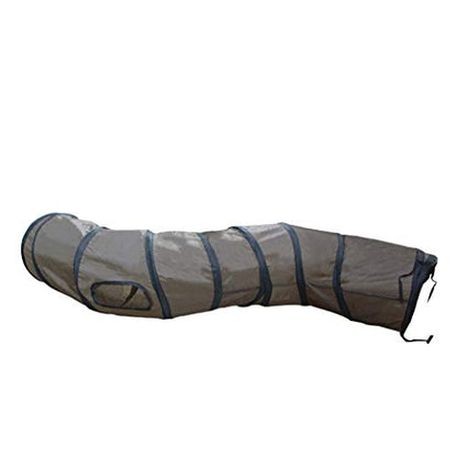PetLike S Way Cat Tunnel Collapsible Pop-up Pet Tube Hideaway Play Toy with Ball (S-Way, Brown) - color: Brown, size: S-Way