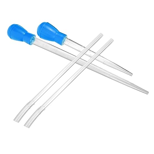 2Pcs Aquarium Gravel Vacuum Pump Handheld Fish Tank Cleaner with Extension Tubes for Easy Water Removal Material Strong Suction Convenient Operation