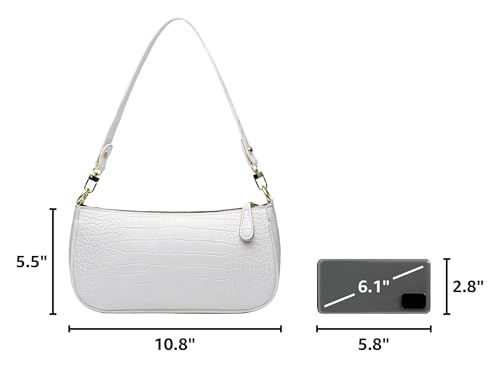Small Tote Shoulder Bags Purses for Women Retro Classic Crossbody Bags Cute Clutch Purse and Handbag - color: 0-1-white