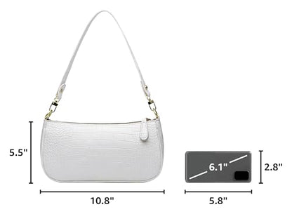 Small Tote Shoulder Bags Purses for Women Retro Classic Crossbody Bags Cute Clutch Purse and Handbag - color: 0-1-white