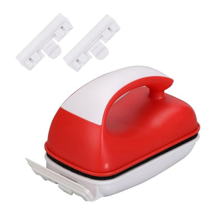Fish Tank Magnetic Aquarium Cleaner Brush,Algae Scraper Cleaning Tools for Glass Cleaner,Floating Scrubber Brush,Easy to Clean,Two Algae Scraper,Suitable for 5/8 to 1-1/9 Inch Fish Tank(Large) - size: L for Glass Thickness：5/8"-1-1/9"