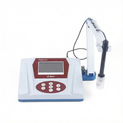 Fristaden Lab Benchtop pH Meter | 6621 Electrode | For semi-soft foods and fruits. High accuracy 0.01 pH. Calibration solutions included. USA company.
