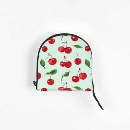 Small Pet Carrier Purse Bag, Red Cherries & Leaves Print Shoulder Bag for Dogs Cats, Puppy Tote Travel Handbag - color: Red Cherries & Leaves