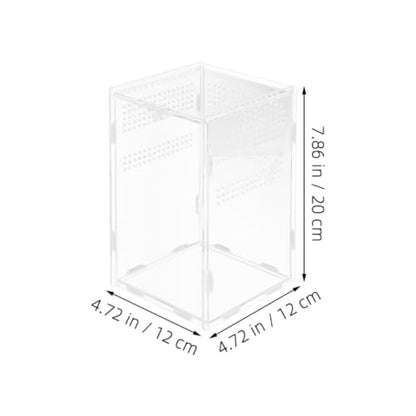 Enclosure Modular Well-Ventilated Design, Secure Lock and Multifunctional Acrylic Breeding Habitat Box for Feeding Reptile Animal Suitable Pet