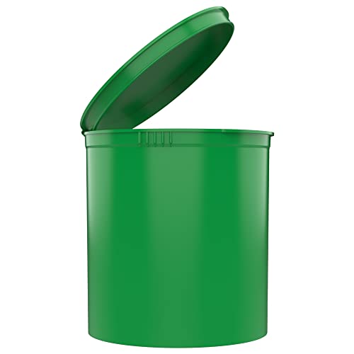90 Dram CR Plastic Packaging Pop Top Containers - Child Resistant Travel Holder Vial Bottles - 60 qty (Green) - color: Green