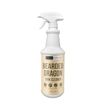 Bearded Dragon Tank Cleaner Spray, 32oz – Non-Toxic, No-Rinse, Made in USA | Fast-acting formula removes waste and odors from cages, tanks and terrariums for easy bearded dragon habitat cleaning.