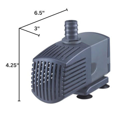10-Inch Waterfall Spillway Kit | 1,000 gallon capacity, 500 GPH Aqua Pulse pump, Filter media, 10 ft tubing, Waterfall box - style: Includes Pump