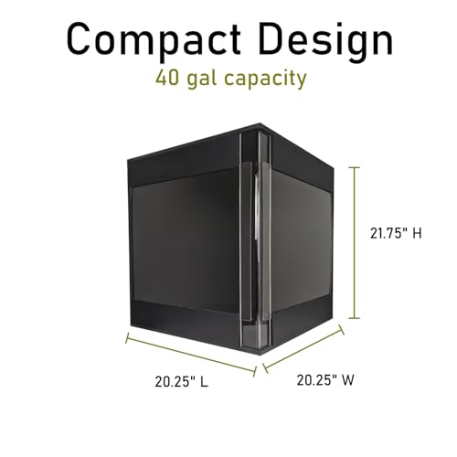 Premium PVC Reptile Enclosure, 40 Gallon, Easy Assembly, Moisture-Proof, Heat Retention, Sliding Doors, Ventilation, Bio-Active Setups, Non-Reflective Black Finish, Made in USA (Clear Brace) - color: Clear Brace