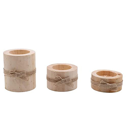 Wooden Air Plant Holder Pack of 3 Wooden Air Plants Holders Air Plants Terrarium Tillandsia Streptophylla Xerographica Holders Succulent Pot Tea light Holder