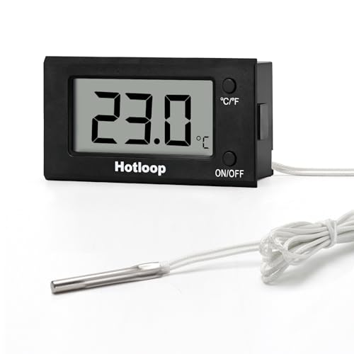 Digital Oven Thermometer with Probe Grill Meat Thermometer up to 572°F/300°C, Oven Thermometer Roasting for Barbecue Accessories for Kitchen, Roasting, Grill, Pizza-Black - color: Black