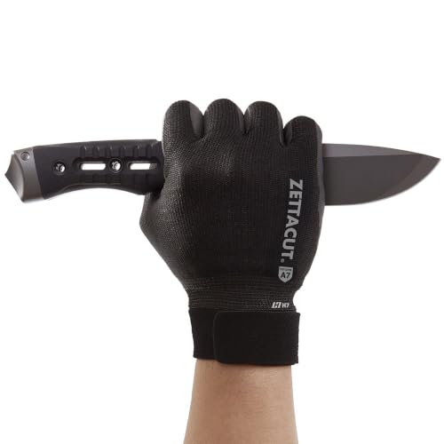 Premium Tactical Gloves - ANSI A7 Cut Resistant (Black) | Touchscreen Compatible, Eco-Friendly Coating, Anti-Slip Grip Glove for Airsoft, Shooting, Security, Hunting & Motorcycle - size: Small