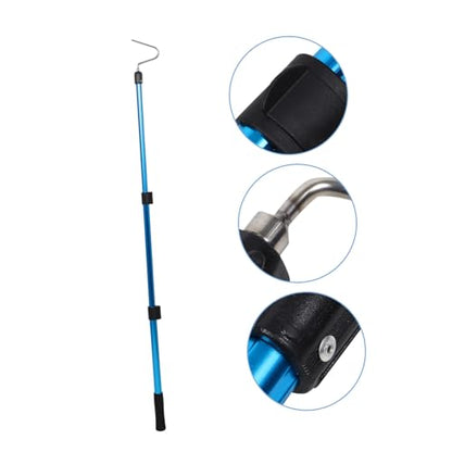NUOBESTY Adjustable Aluminium Alloy Reptile Hook Snake Grabber Tool with Telescopic Design and Non-Slip Handle for Safe Outdoor Snake Catching and Easy Storage