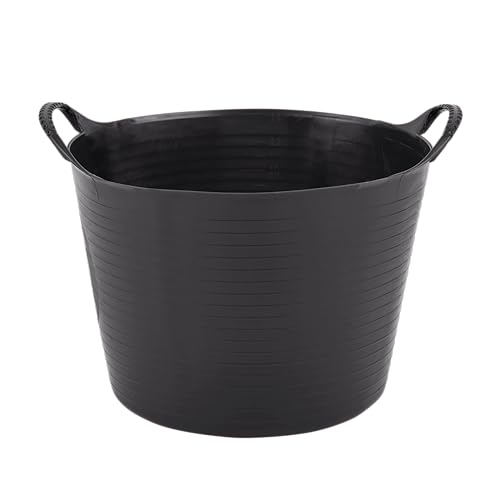 Red Gorilla Small Flexible Plastic Tub, Toy Storage, Laundry, Gardening & More, 14 Liter/3.7 Gallons, Black - color: Black