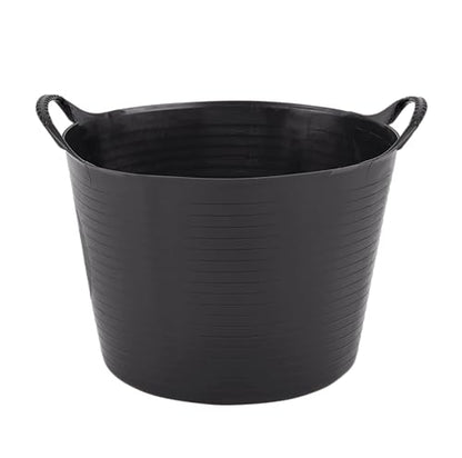 Red Gorilla Small Flexible Plastic Tub, Toy Storage, Laundry, Gardening & More, 14 Liter/3.7 Gallons, Black - color: Black