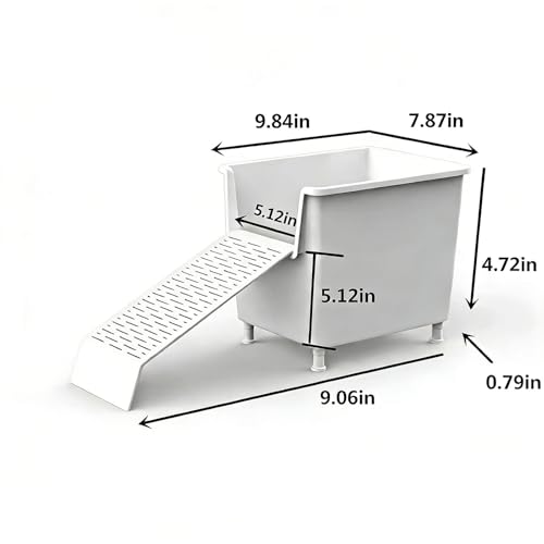 Hanging Turtle Laying Eggs Mud Turtle Breeding Box Basking Platform Turtle Dock for Basking Nesting Box Ramp for Reptile Frog Terrapin