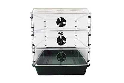 95457 24" x 15" x 16.75" Domed Propagator, Green, 3 Side Extenders and Locking Clip Set - size: 3 Side Extenders and Locking Clip Set