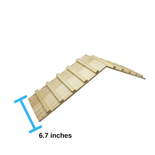 Wood Bridge for Small Animal Cage or Habitat - Guinea Pigs, Ferrets, Chinchillas, Hedgehog, Dwarf Rabbits and Other Small Animals