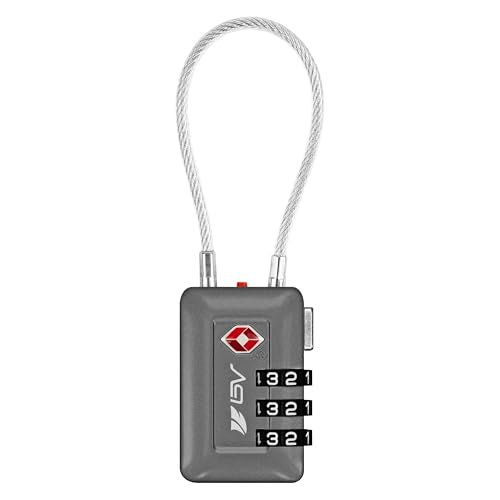 TSA Accepted Luggage Travel Lock, Set-Your-Own Combination Lock for School Gym Locker, Luggage Suitcase Baggage Locks, Filing Cabinets, Toolbox, Case (Slate Gray, 1 Pack) - color: Slate Gray 1-Pack