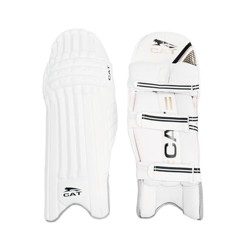 Titan Sports Professional Cricket Leg Guards for Adults Red/White | Lightweight, Match-Ready Pads | Right/Left Handed Options - color: Full White
