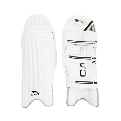 Titan Sports Professional Cricket Leg Guards for Adults Red/White | Lightweight, Match-Ready Pads | Right/Left Handed Options - color: Full White