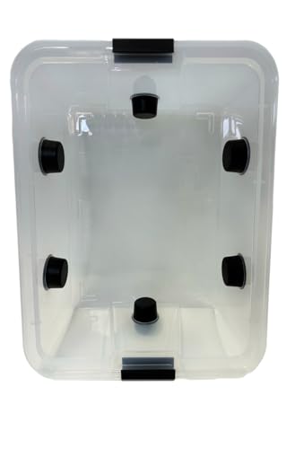 Grower's Select 66Q Large Mushroom Monotub Fruiting Chamber with Filter Disks and Liner - size: 66 Quart