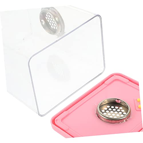 BESPORTBLE 2pcs Transparent Feeding Box Frog Tank Reptile Habitat Spider Enclosure Reptile Transport Cage Small Terrarium Lizard Tank Reptile Enclosure Frog Habitat Animal Tarantula Acrylic