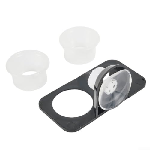 ABS Terrarium Feeder Bowl and Water Dish Rack for Reptiles, Wall Mounted Holder Fits Glass or for acrylic Tanks, Stable and Space Saving, Detachable Design for Easy Cleaning(Double boxes-Screw) - size: Double boxes-Screw