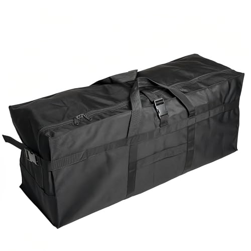 Large Duffel Bag, Waterproof Carry on Weekend Overnight Storage Bag over Luggage for Airline, Travel, Camping, Moving - color: 180L-Black