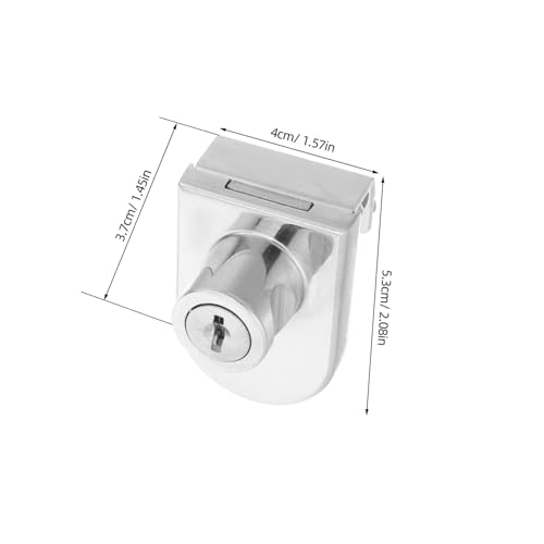 Zerodeko 2 Sets Glass Cabinet Lock Zinc Alloy Door Lock with Key for Easy Installation Elegant Showcase Security for Jewelry Cases and Home Use No Drilling Required