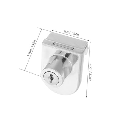 Zerodeko 2 Sets Glass Cabinet Lock Zinc Alloy Door Lock with Key for Easy Installation Elegant Showcase Security for Jewelry Cases and Home Use No Drilling Required
