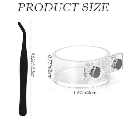 Jumping Spider Feeding Dish Set, Magnetic Water Bowl Dispenser Feeding Food Dish with Reptile Tweezers Jumping Spider Enclosure Accessories Kit for Tarantula Mantis Small Reptiles Pets