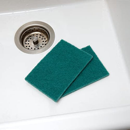 50-Pack Heavy Duty Green Scouring Pads 4x6 Inch | Reusable Non-Scratch Scrub Pads for Kitchen, Dishes, Pots, Pans, Grills & Household Cleaning | Multipurpose Scrubbers for Tough Stains - size: 4 X 6 50 Pack