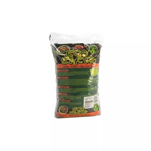 Zoo Med Eco Earth All-Natural Loose Coconut Fiber, Safely Composted, Tropical Substrate for Reptiles (8 Quarts, 2-Pack)