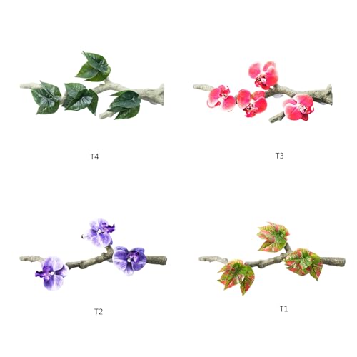 Reptiles Decoration Terrariums Plant Corner Climbing Branch Suction Cup Aquariums Artificial Vine for Snake Bearded Dragon - size: C