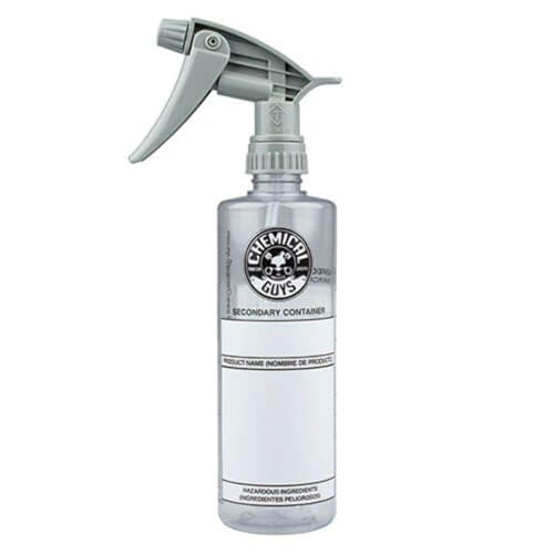 Chemical Guys, Secondary Dilution Bottle with Heavy Duty Sprayer, 16 oz | Heavy-duty bottle and sprayer for diluting and storing detailing chemicals, labeled and reusable - size: 16 Ounces