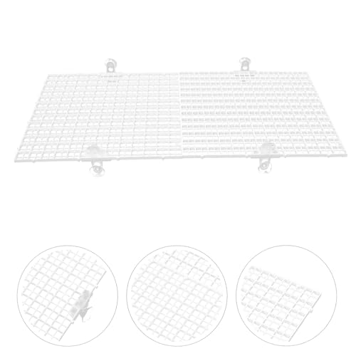 ABOOFAN Fish Tank Divider Panel with Suction Cups, Aquarium Isolation Board 30x30cm White, Anti-Jumping Separator for Betta and Reptile Tanks