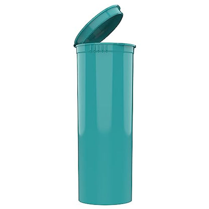 60 Dram CR Plastic Packaging Pop Top Containers - Child Resistant Travel Holder Vial Bottles - 75 qty (Aqua) - color: Aqua