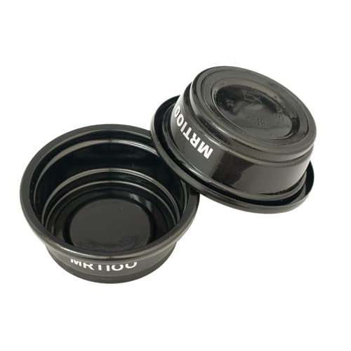 Lizard Crested Gecko Food Water Feeding Cups, 100 pcs, 0.5oz - Black | Reptile Feeder Bowls, for Lizard and Other Small Pet Ledge Accessories Supplies