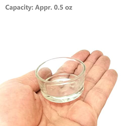 Small Reptile Feeding Dish Food Water Bowl Feeder Cup Basin, 4 Pack, 0.5 Oz