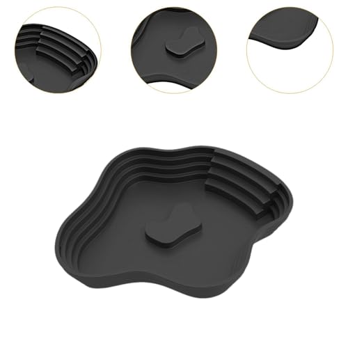 Reptile Bathing Pool Tortoise Water Dish Lizards Habitat Turtle Bath for Gecko Tortoise, Black S - color: Black S