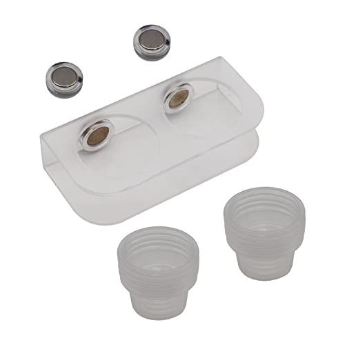 Magnetic Reptile Feeding Cups, Acrylic Gecko Feeding Ledge with 10 pcs Food Cups,Reptile Food and Water Dish Bowl for Geckos,Chameleon,Corn Snake,Iguana (F-2)