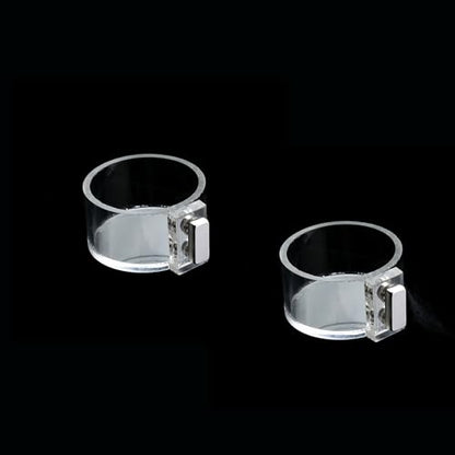 2 Pack Jumping Spider Feeding Dish, Acrylic Tarantula Water Dish Food Bowl | Jumping Spider Food Water Dish, Strong Double Magnets, Jumping Spider Enclosure Accessories for Insect,Reptile,Mantis,Bug