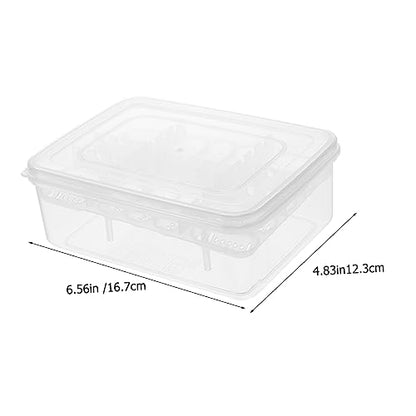 DECHOUS Plastic Reptile Egg Hatching Box with Transparent Incubator for Snake Lizard Easy to Clean Lightweight Breeding Container for Reptiles