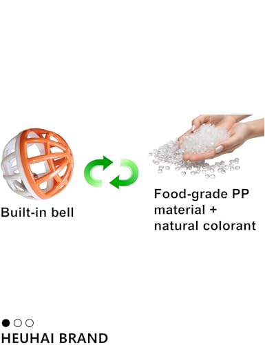 10-Pack Bearded Dragon Toy Balls, Non-Toxic, Bell Enrichment | BPA-free, Smooth Edges, Substrate Compatibility