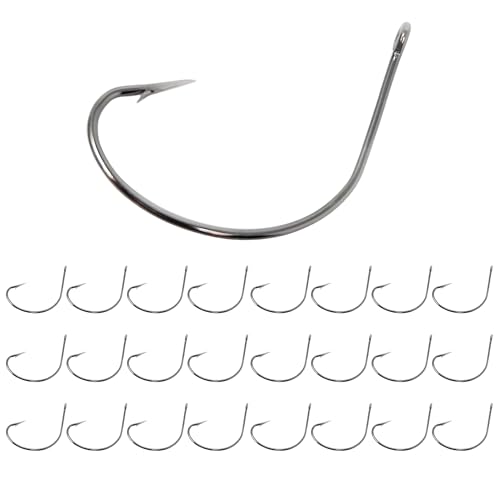 Reaction Tackle Wide Gap Wacky Hooks, Weedless Worm Hooks for Bass, High Carbon Steel Hooks for Stick Worm Soft Plastics, Neko Rig and Finesse Fishing (25-Pack) - size: #1 Standard