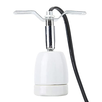 Pissente Reptile Ceramic Heat Lamp Holder, E27 Rotatable Socket Adjustable Reptile Lamp Holder Bracket Light Stand 300W Reptile Base Bulb Holder for Reptile Light Fixture Holder