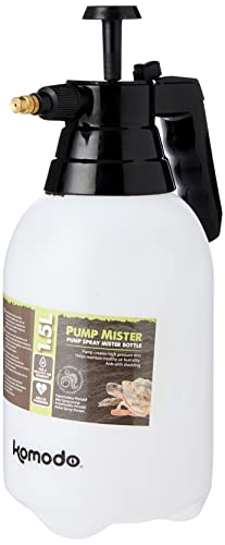 Komodo Pump Spray Mister Bottle with High Pressure Mist Maintains Healthy Air Humidity for Reptiles Terrariums - 1.5L